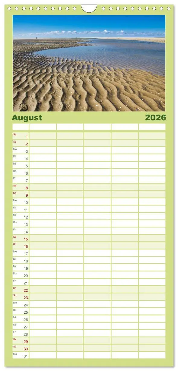 Bild: 9783516514629 | Familienplaner 2026 - Amrum - Eine farbenfrohe Insellandschaft mit...