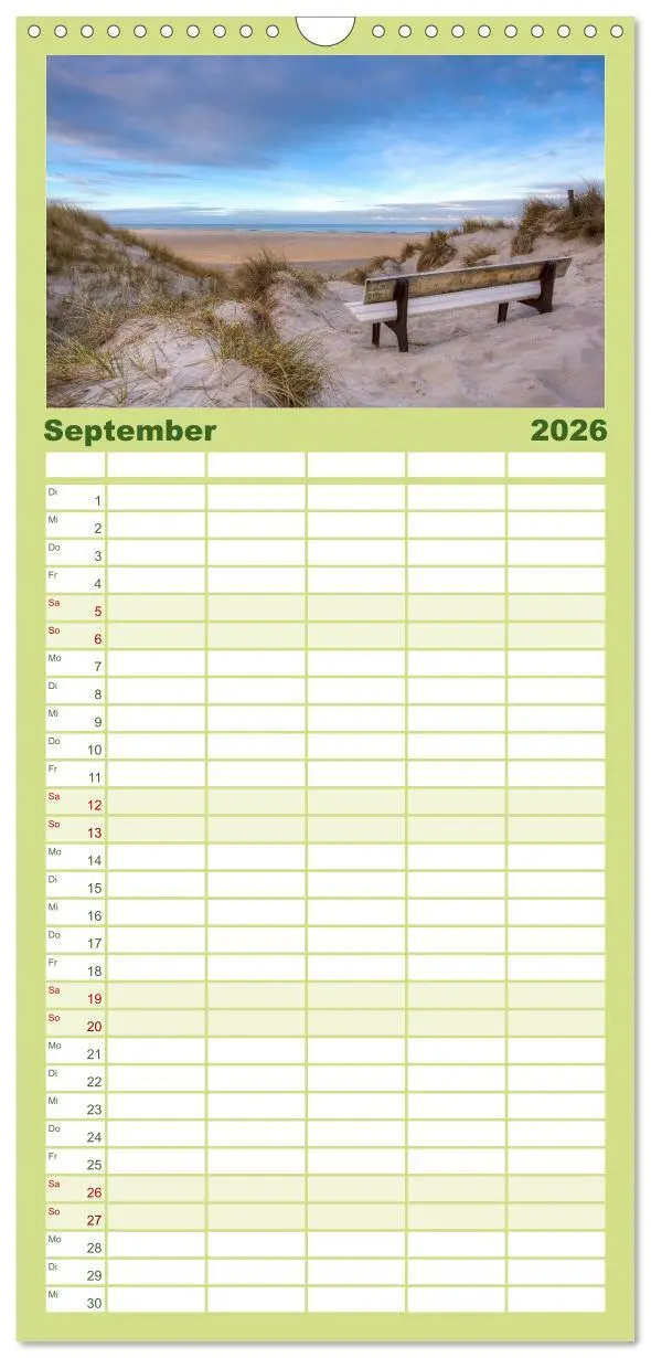 Bild: 9783516514629 | Familienplaner 2026 - Amrum - Eine farbenfrohe Insellandschaft mit...