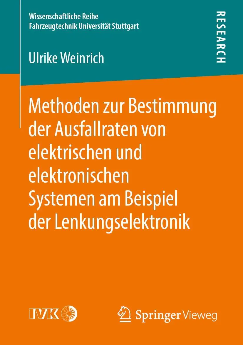Cover: 9783658254629 | Methoden zur Bestimmung der Ausfallraten von elektrischen und...