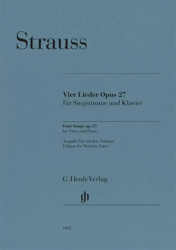 Cover: 9790201814629 | Richard Strauss - Vier Lieder op. 27 | Annette Oppermann | Taschenbuch