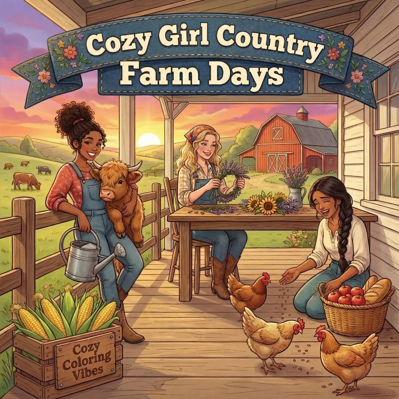 Cover: 9781965964729 | Cozy Girl Country Farm Days | Cozy Coloring Vibes | Taschenbuch | 2026