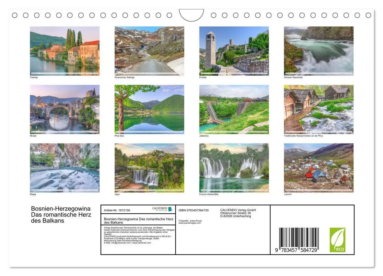 Bild: 9783457584729 | Bosnien-Herzegowina Das romantische Herz des Balkans (Wandkalender...