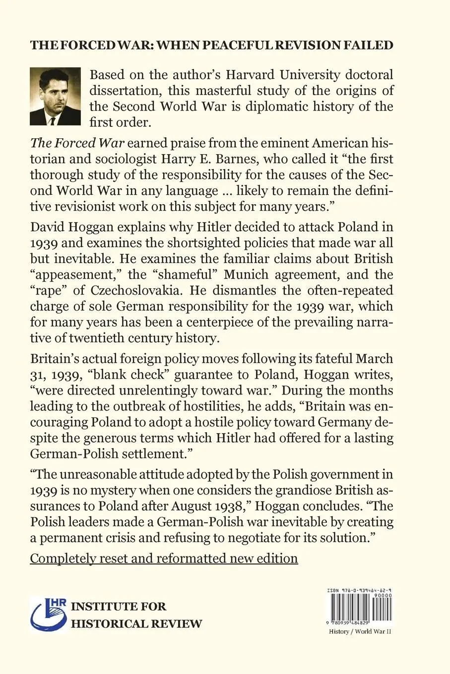 Rückseite: 9780939484829 | The Forced War | David L Hoggan | Taschenbuch | Englisch | 2023