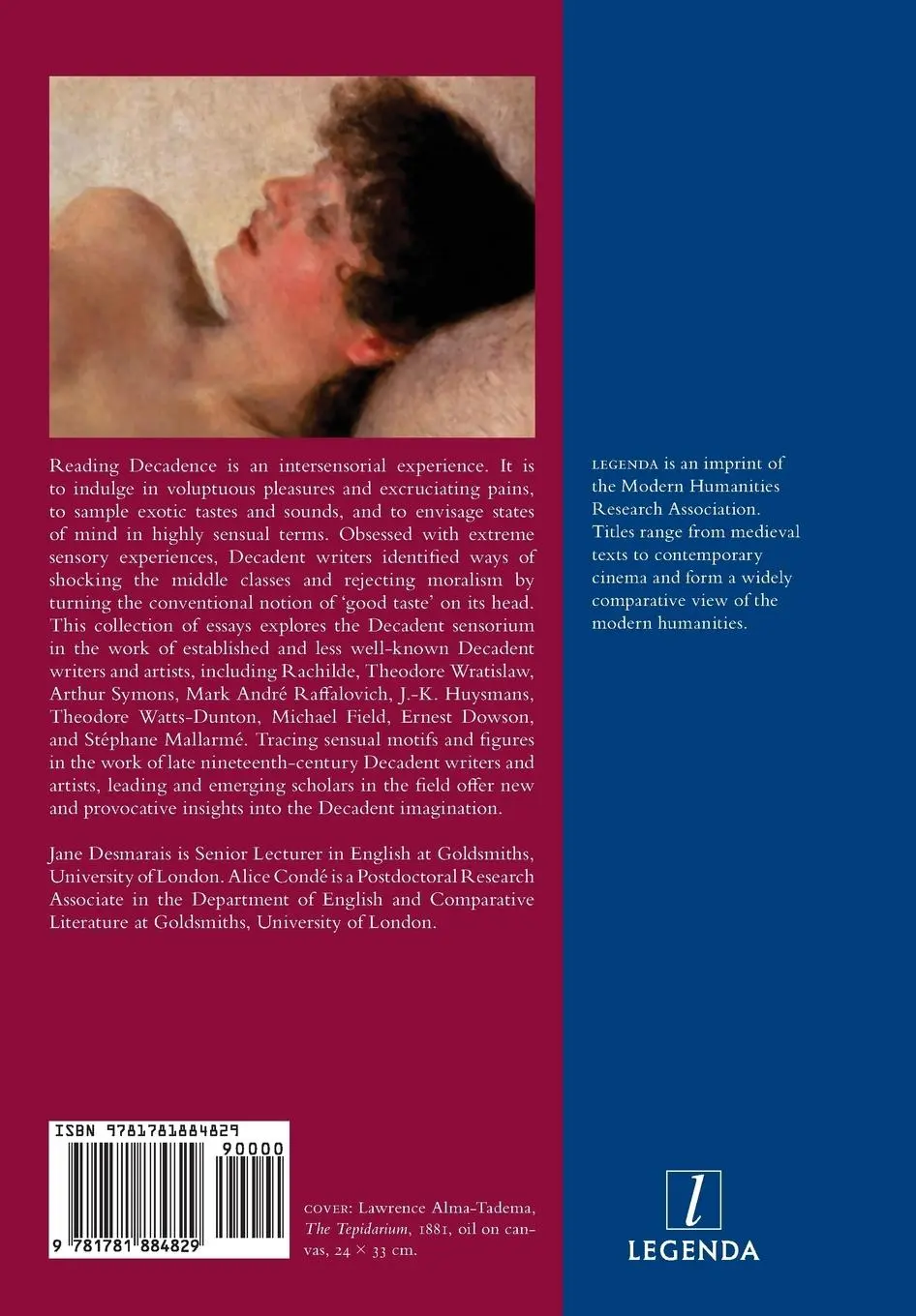 Rückseite: 9781781884829 | Decadence and the Senses | Jane Desmarais (u. a.) | Taschenbuch | 2018