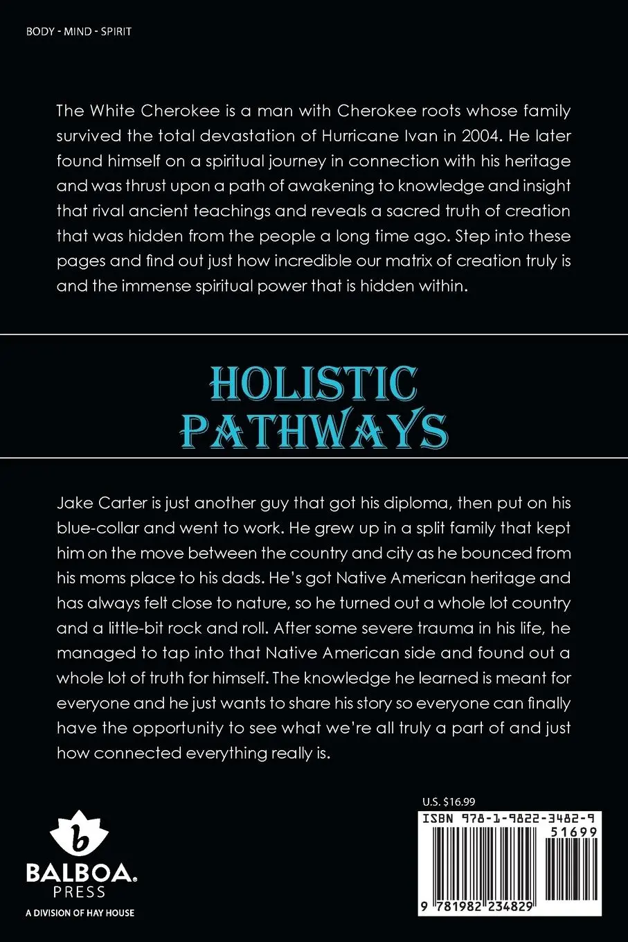 Rückseite: 9781982234829 | Holistic Pathways | Spirit Journey of the White Cherokee | Carter