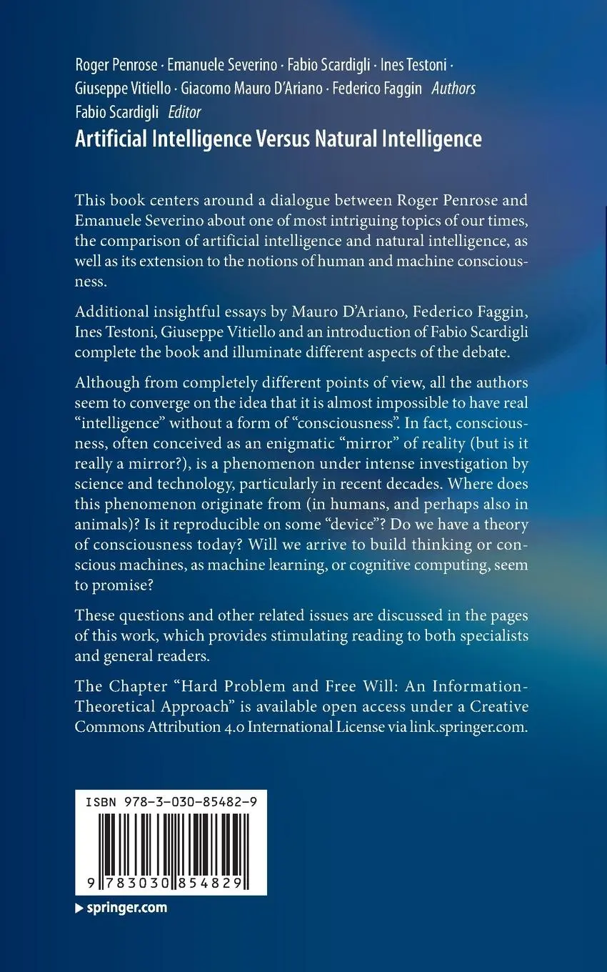 Rückseite: 9783030854829 | Artificial Intelligence Versus Natural Intelligence | Penrose (u. a.)
