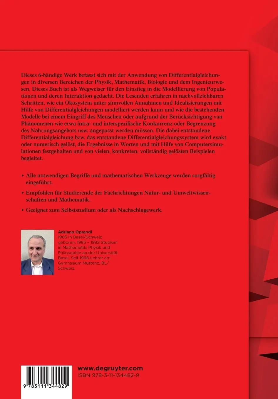 Rückseite: 9783111344829 | Differentialgleichungen in der Theoretischen Ökologie | Oprandi | Buch