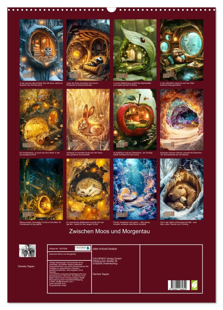 Bild: 9783457264829 | Zwischen Moos und Morgentau (Wandkalender 2026 DIN A2 hoch),...