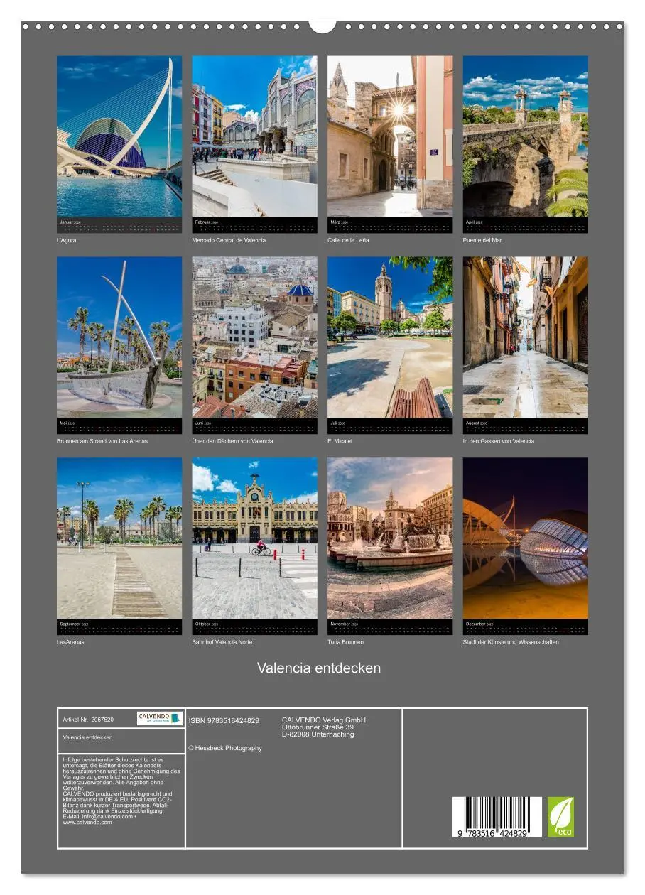 Bild: 9783516424829 | Valencia entdecken (hochwertiger Premium Wandkalender 2026 DIN A2...