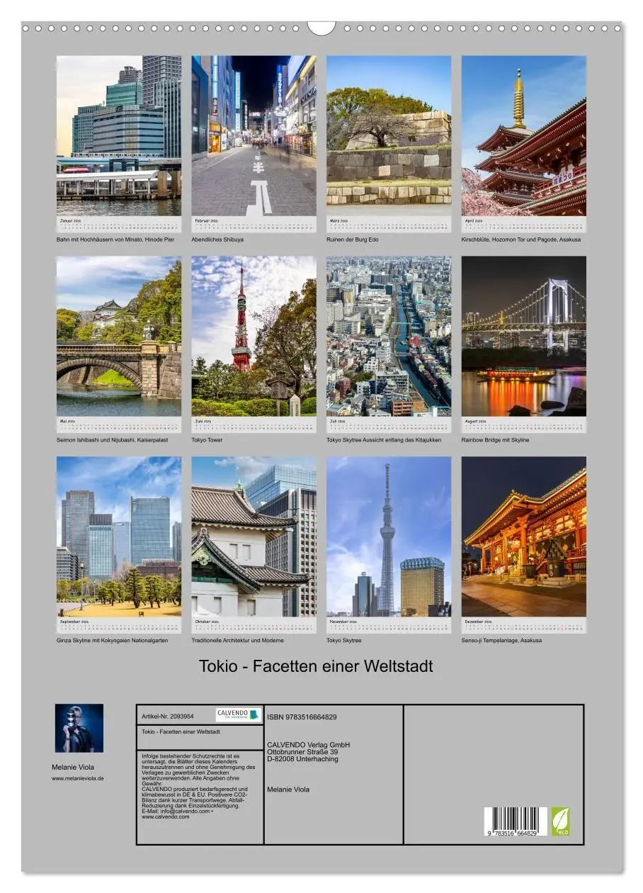 Bild: 9783516664829 | Tokio - Facetten einer Weltstadt (Wandkalender 2026 DIN A2 hoch),...