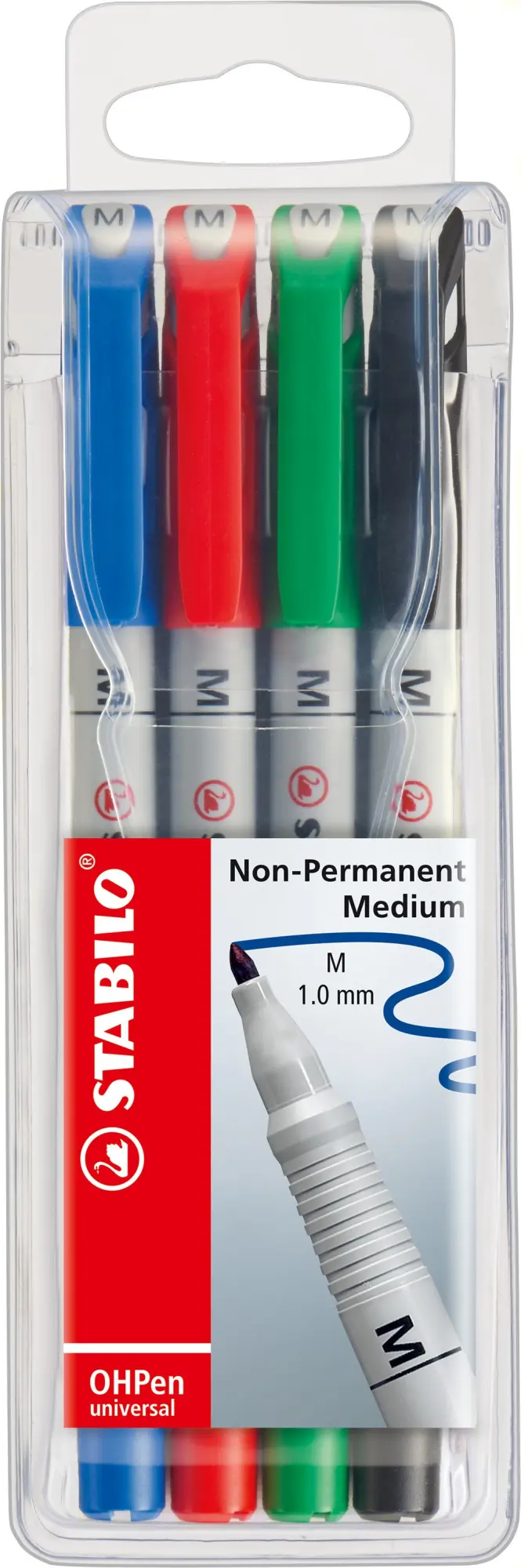 Cover: 4006381114929 | STABILO Folienstift OHPen universal wasserlöslich M 4er Set | 853/4
