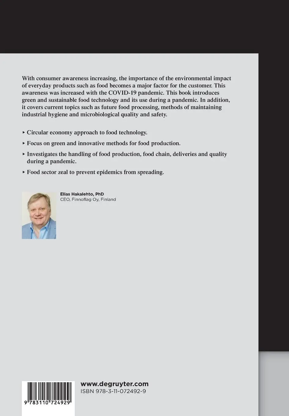 Rückseite: 9783110724929 | Microbiology of Food Quality | Elias Hakalehto | Taschenbuch | VI
