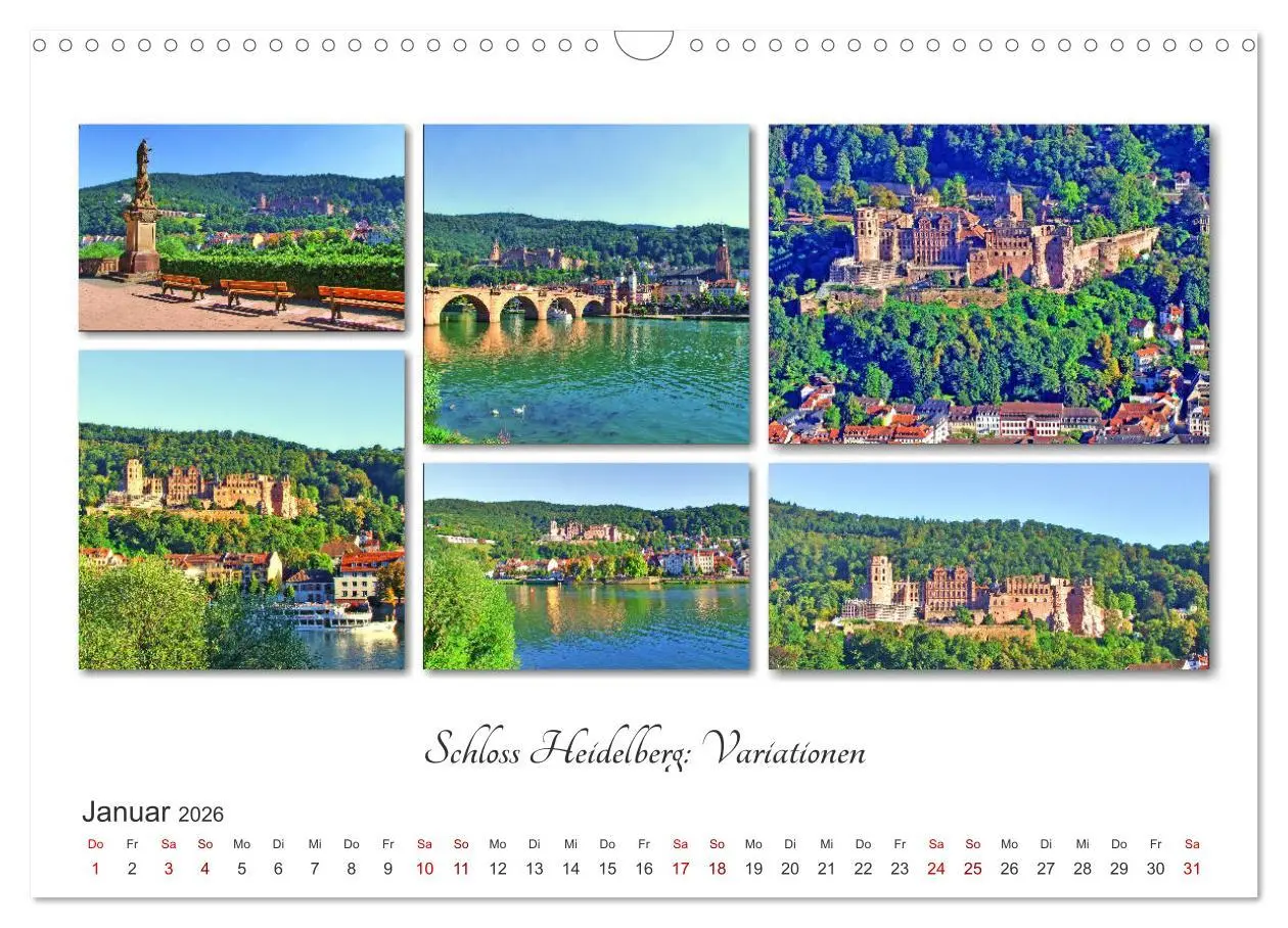 Bild: 9783457874929 | Heidelberg Fotocollagen (Wandkalender 2026 DIN A3 quer), CALVENDO...