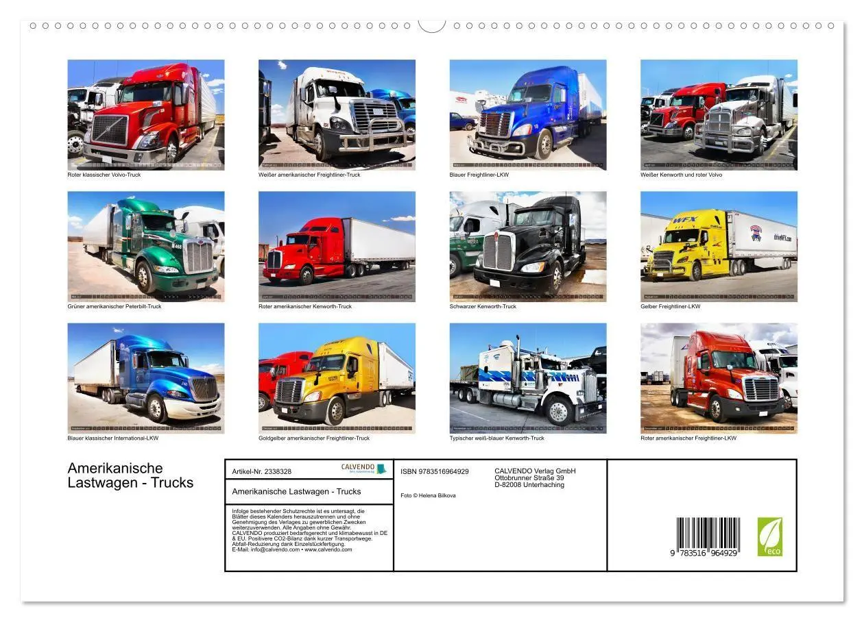 Bild: 9783516964929 | Amerikanische Lastwagen - Trucks (hochwertiger Premium Wandkalender...