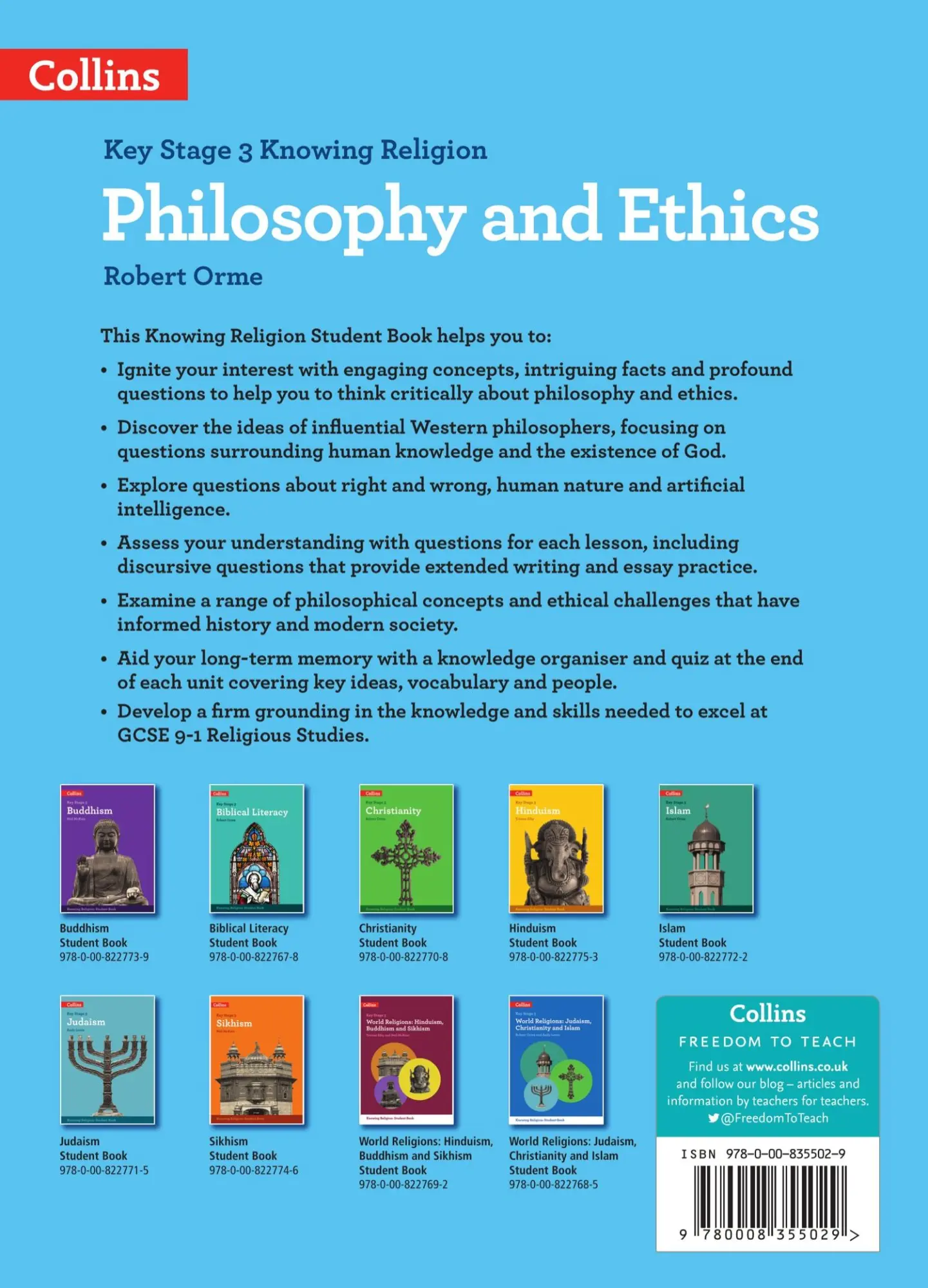 Rückseite: 9780008355029 | Ks3 Knowing Religion - Philosophy and Ethics | Robert Orme | Buch