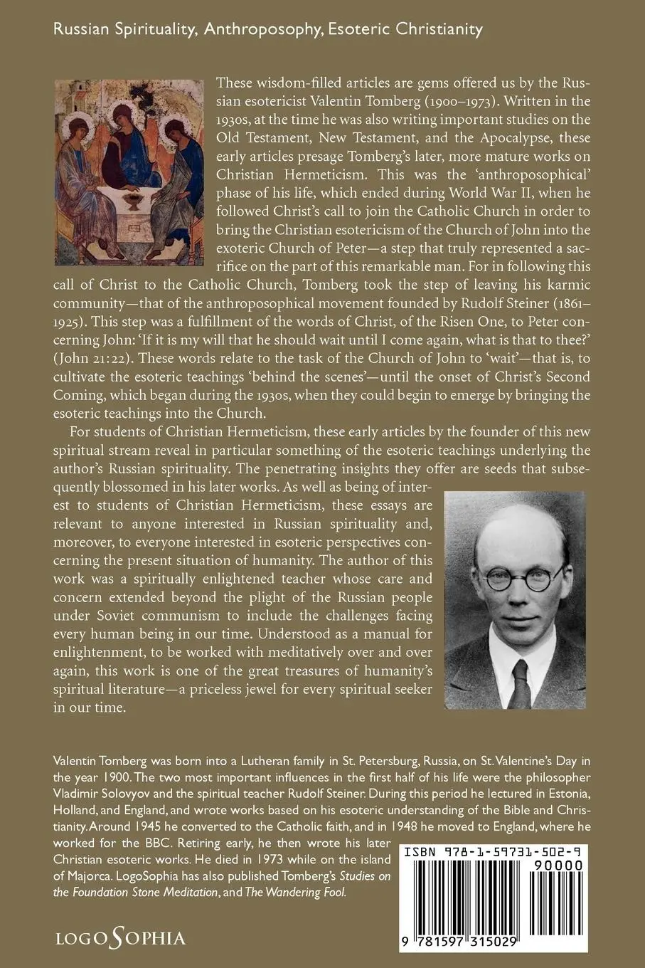 Rückseite: 9781597315029 | Russian Spirituality and Other Essays | Valentin Tomberg | Taschenbuch