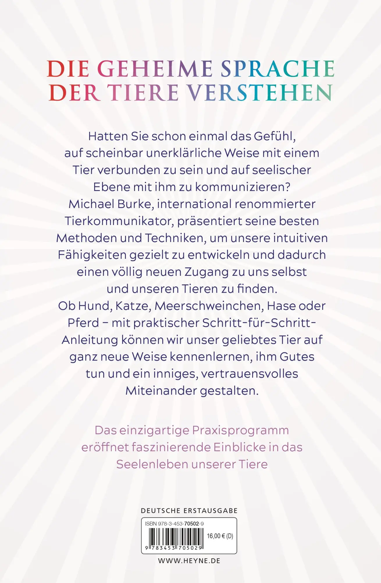 Bild: 9783453705029 | Intuitive Tierkommunikation | Michael Burke | Taschenbuch | 320 S.