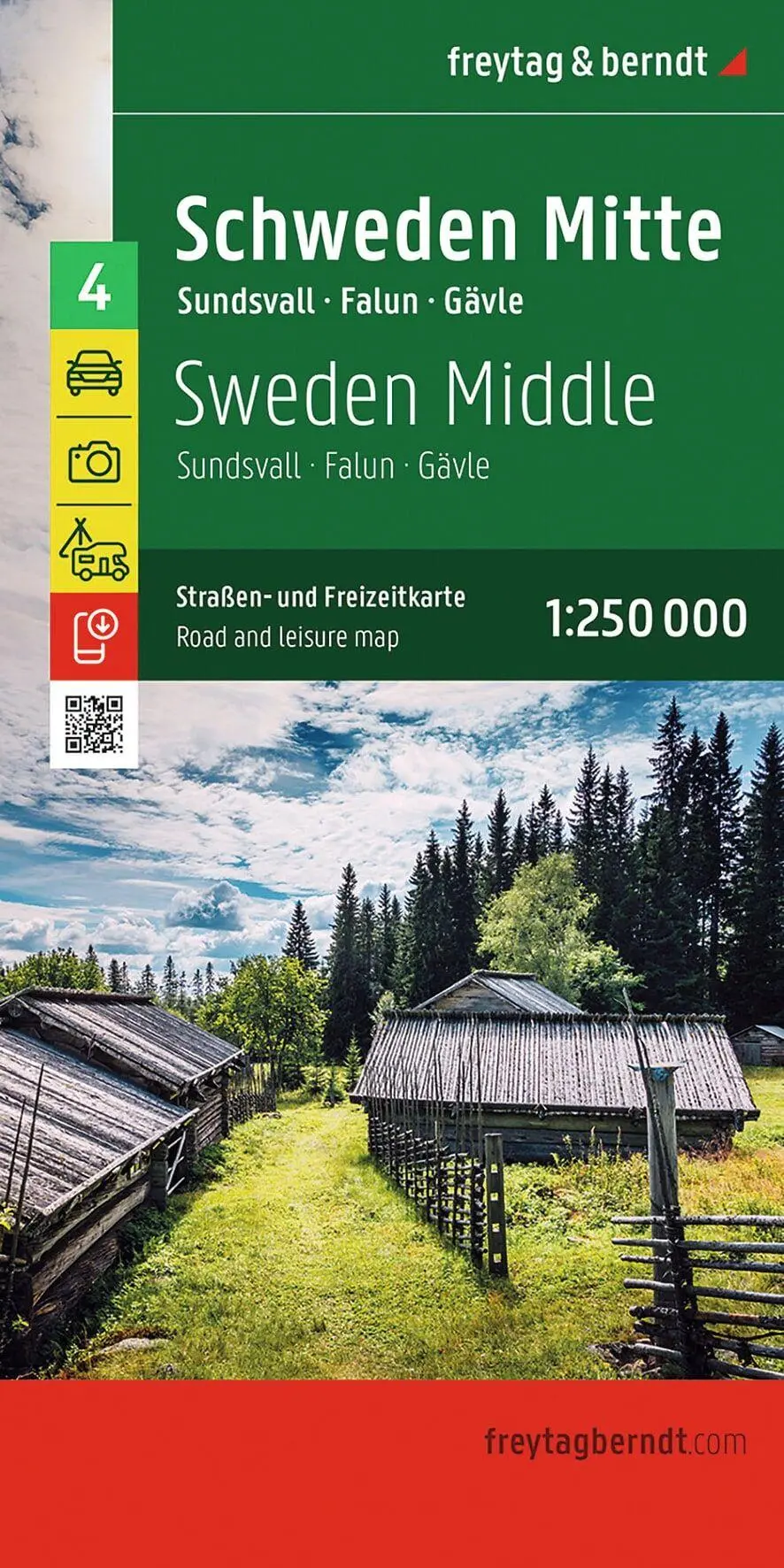 Cover: 9783707925029 | freytag &amp; berndt Straßenkarte Schweden Mitte 1:250.000 | Berndt | 2026