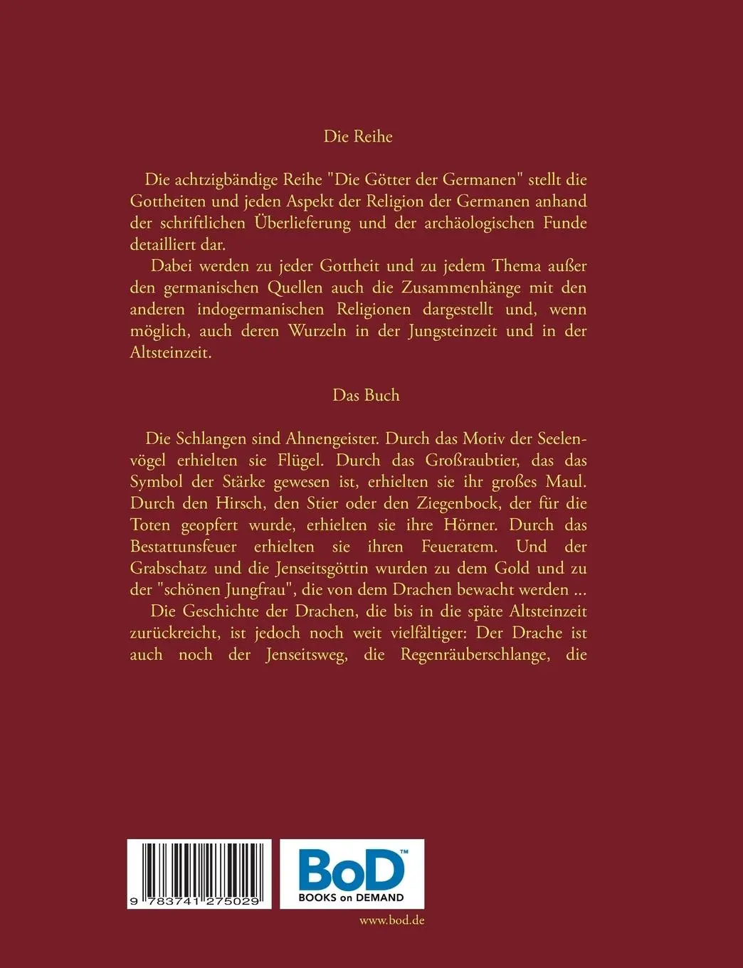 Rückseite: 9783741275029 | Die Symbolik der Schlangen und Drachen | Harry Eilenstein | Buch