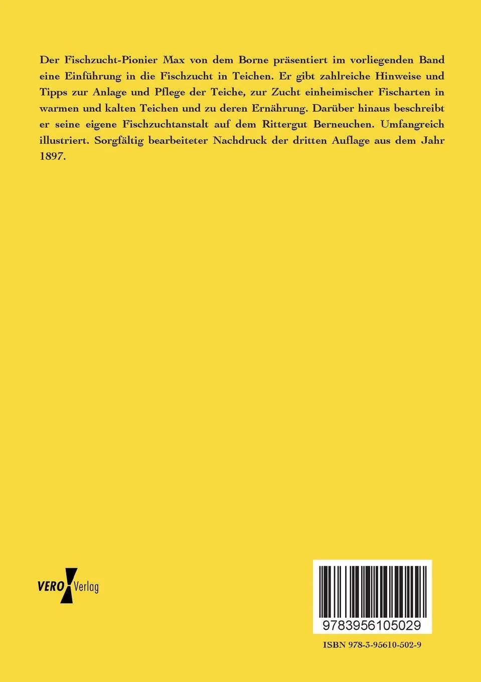 Rückseite: 9783956105029 | Kurze Anleitung zur Fischzucht in Teichen | Max von dem Borne | Buch