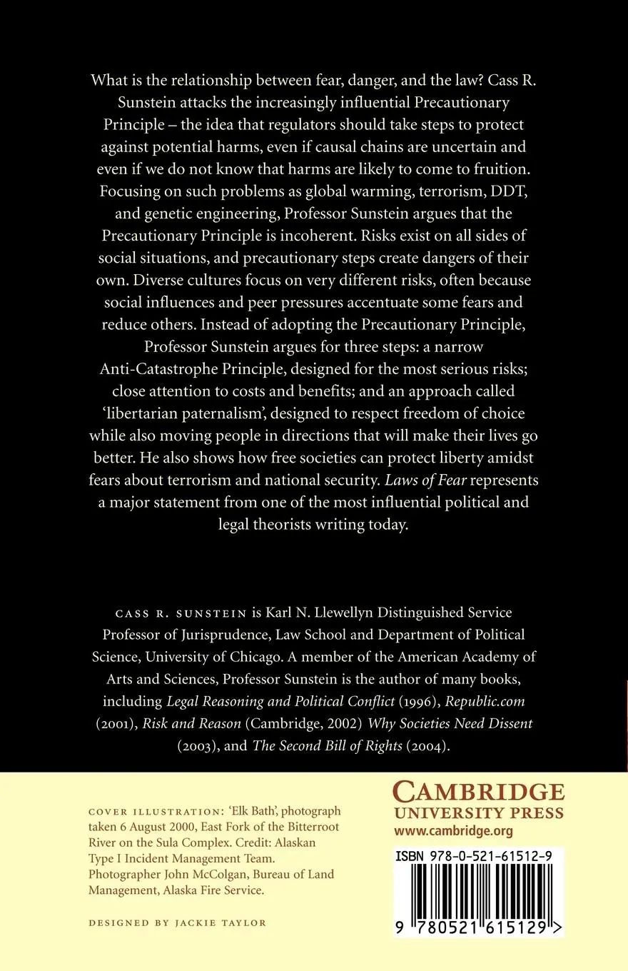 Rückseite: 9780521615129 | Laws of Fear | Beyond the Precautionary Principle | Sunstein (u. a.)