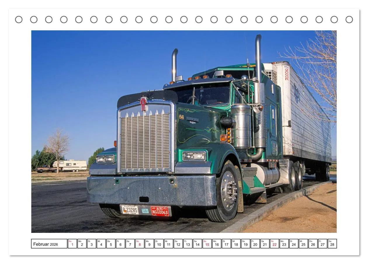 Bild: 9783457685129 | US-Trucks - Auf Achse in Amerika (Tischkalender 2026 DIN A5 quer),...
