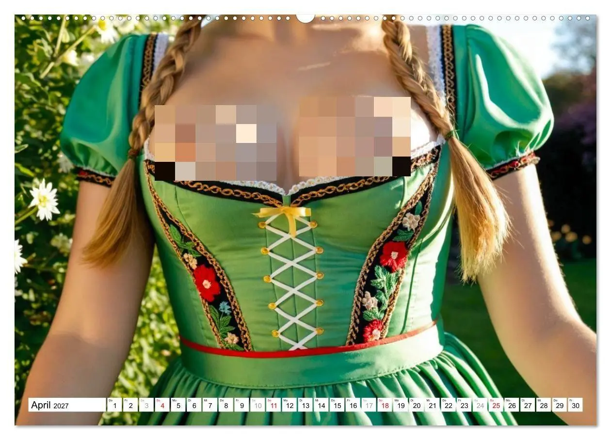 Bild: 9783516915129 | Holz vor der Hüttn - Frauen mit nackten Brüsten im Dirndl...