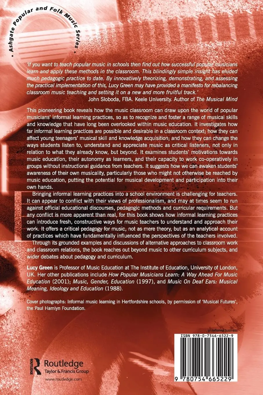 Rückseite: 9780754665229 | Music, Informal Learning and the School | A New Classroom Pedagogy