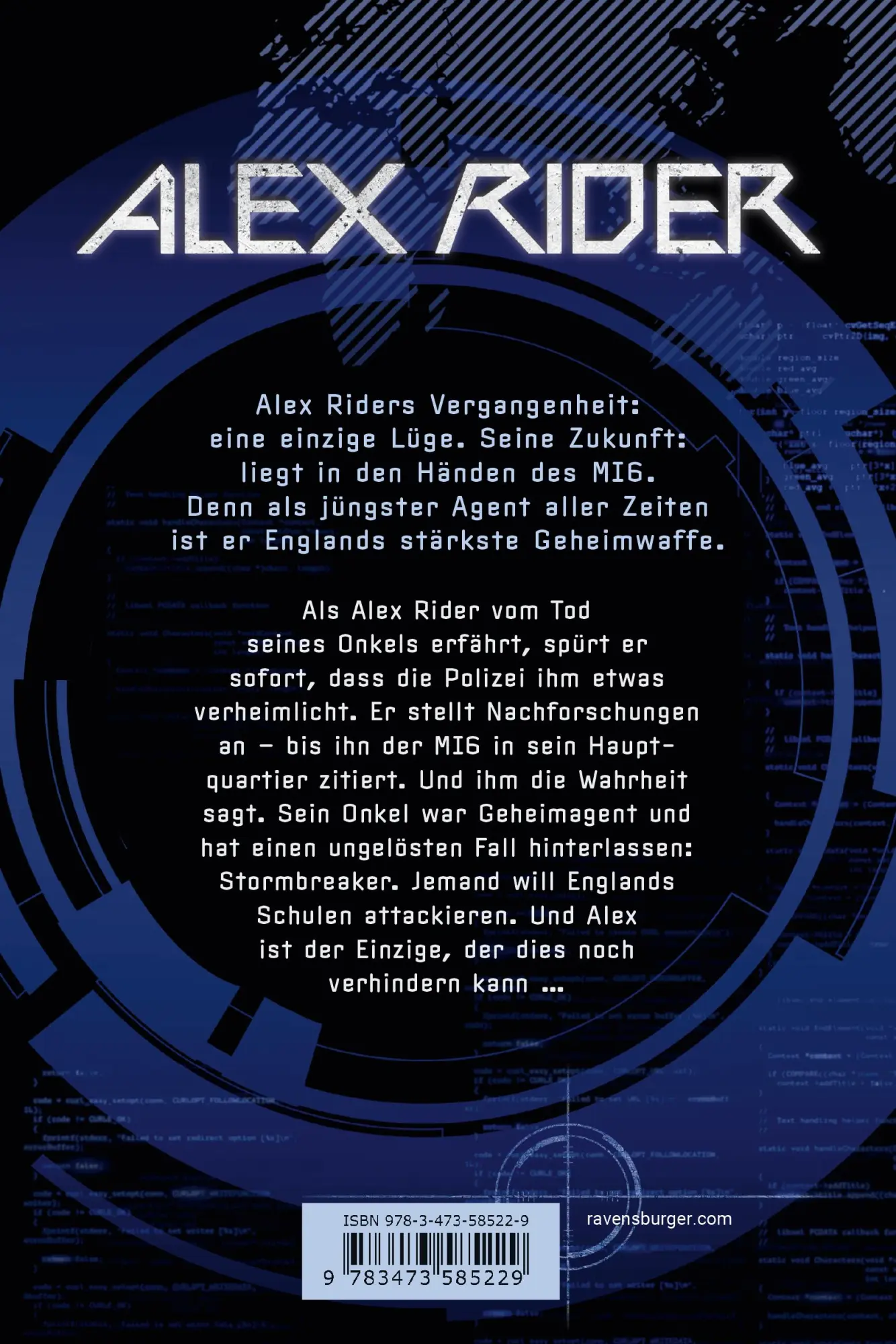 Rückseite: 9783473585229 | Alex Rider 01: Stormbreaker | Anthony Horowitz | Taschenbuch | 244 S.