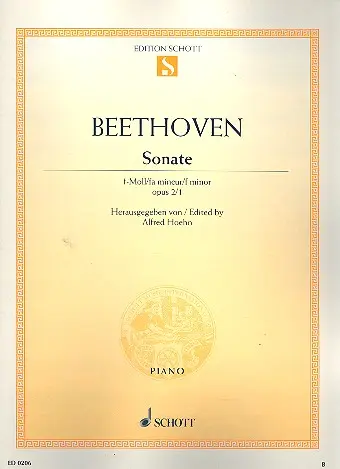 Cover: 9790001085229 | Sonate 01 F Opus 2/1 | Ludwig van Beethoven | Buch | Deutsch | 1981
