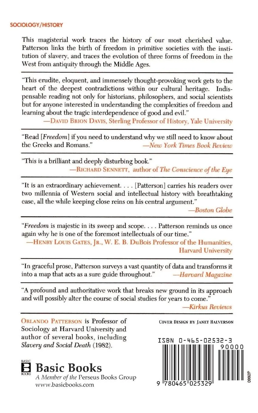 Rückseite: 9780465025329 | Freedom | Volume I: Freedom in the Making of Western Culture | Buch