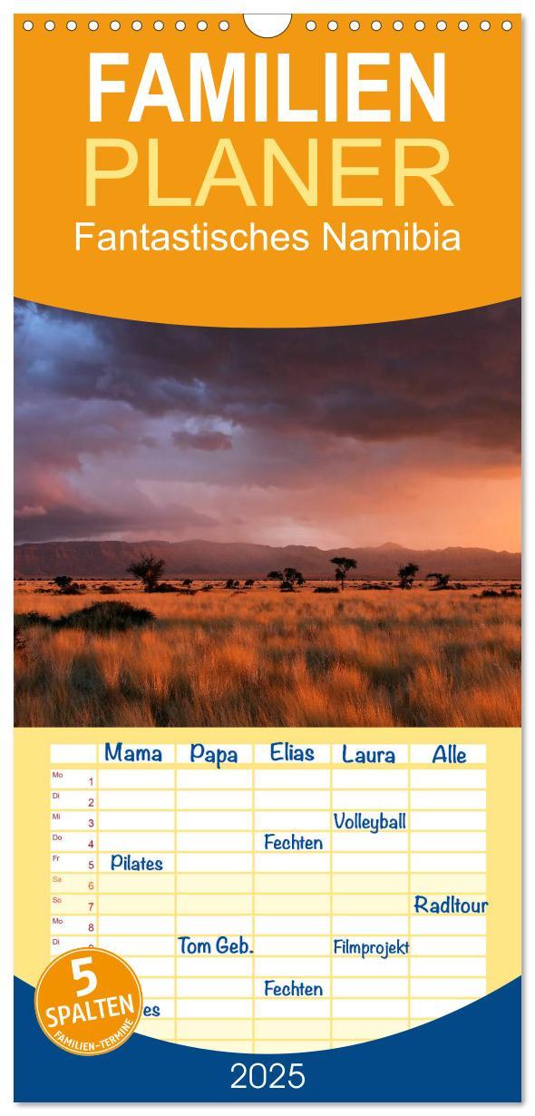 Cover: 9783457115329 | Familienplaner 2025 - Fantastisches Namibia mit 5 Spalten...