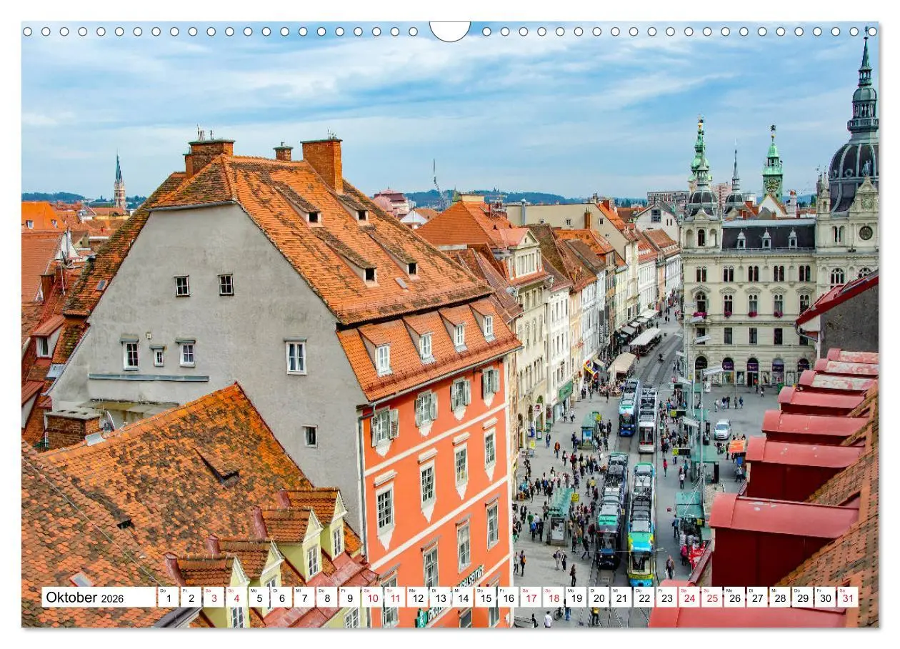 Bild: 9783457805329 | Graz - eine Stadt mit Flair (Wandkalender 2026 DIN A3 quer),...