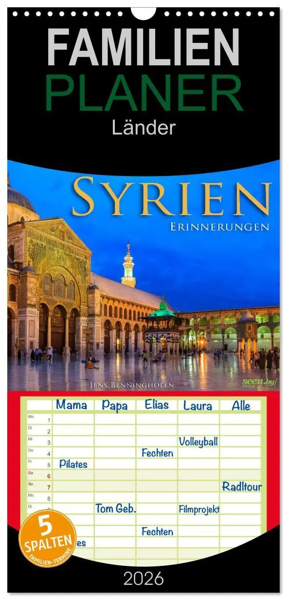 Cover: 9783516515329 | Familienplaner 2026 - Syrien - Erinnerungen mit 5 Spalten...