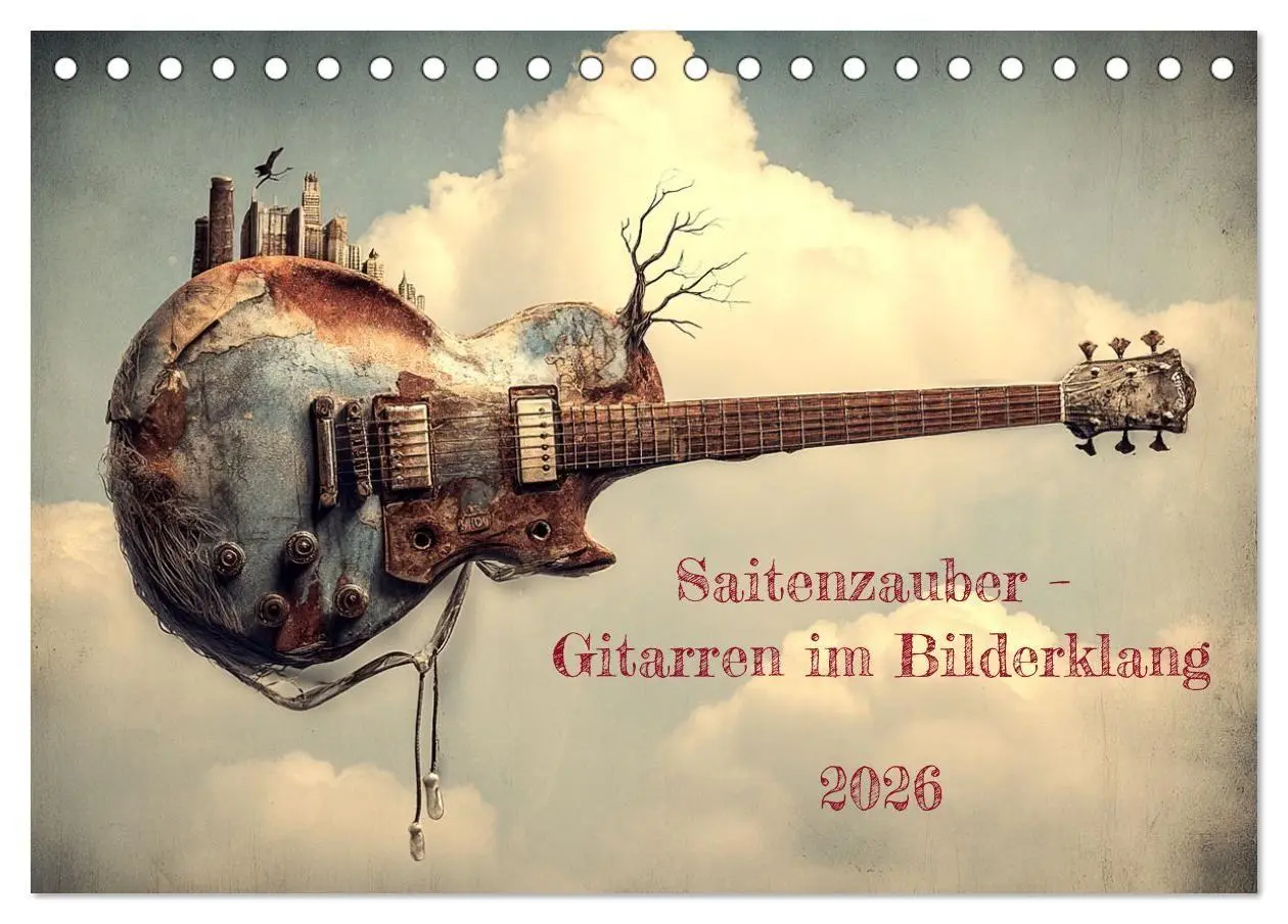 Cover: 9783516685329 | Saitenzauber - Gitarren im Bilderklang (Tischkalender 2026 DIN A5...