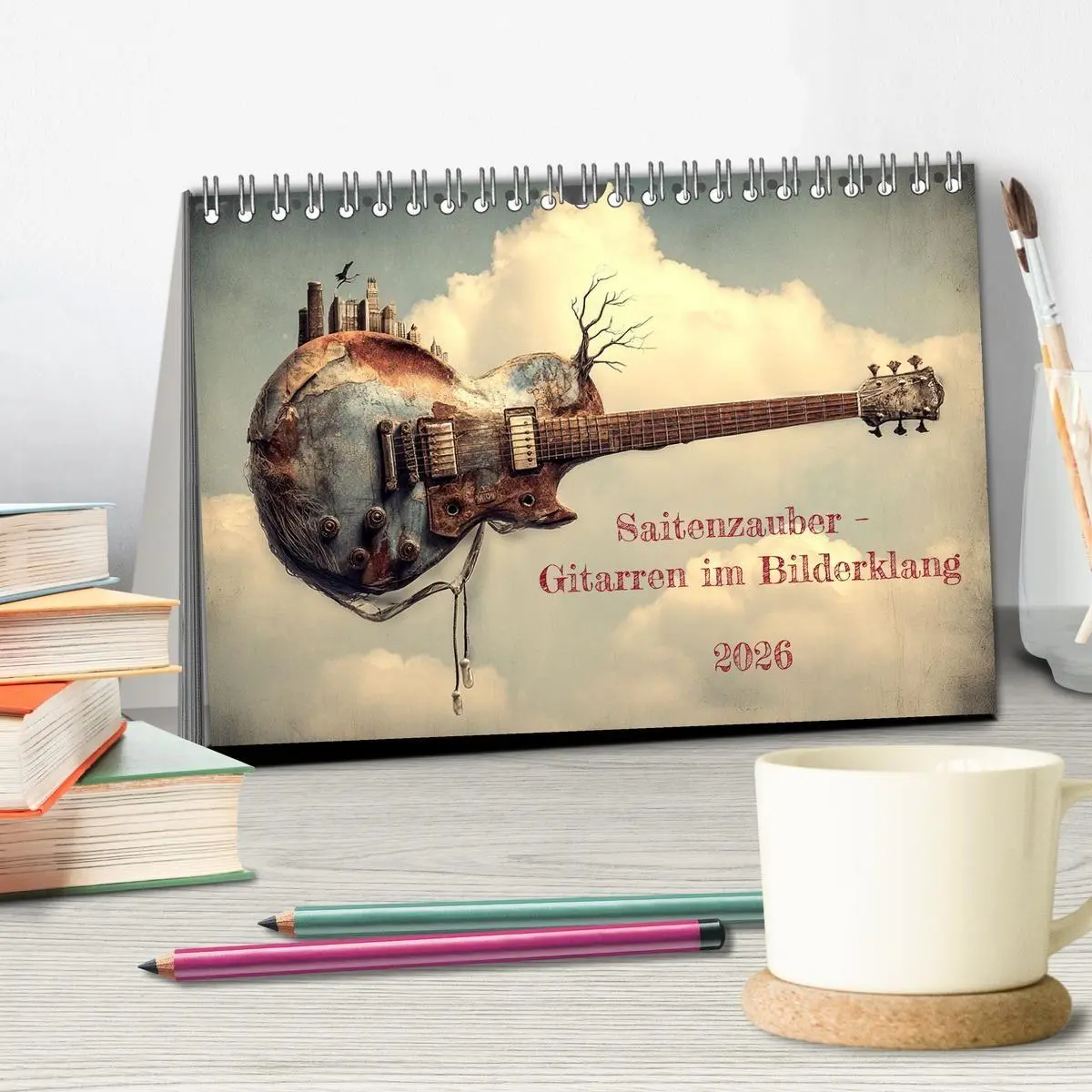 Bild: 9783516685329 | Saitenzauber - Gitarren im Bilderklang (Tischkalender 2026 DIN A5...