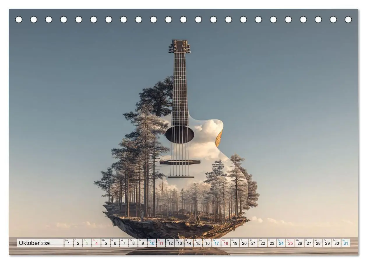 Bild: 9783516685329 | Saitenzauber - Gitarren im Bilderklang (Tischkalender 2026 DIN A5...