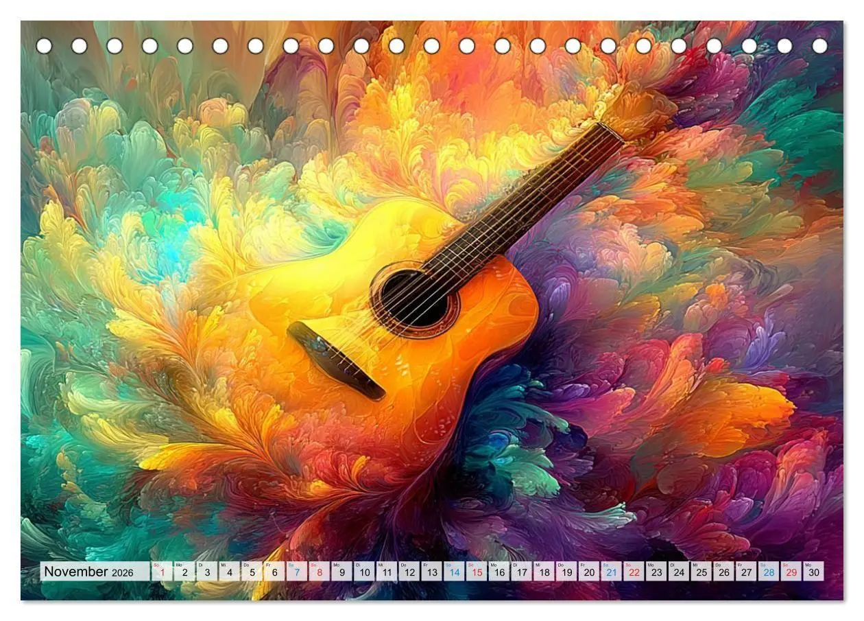 Bild: 9783516685329 | Saitenzauber - Gitarren im Bilderklang (Tischkalender 2026 DIN A5...