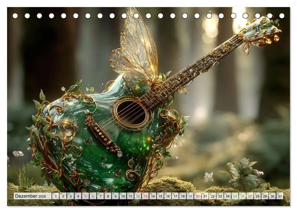 Bild: 9783516685329 | Saitenzauber - Gitarren im Bilderklang (Tischkalender 2026 DIN A5...