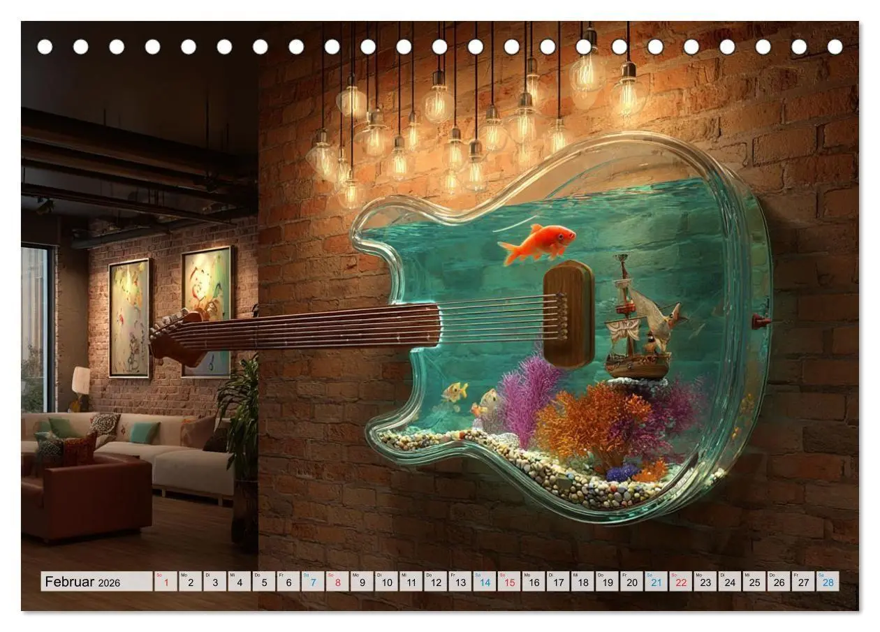 Bild: 9783516685329 | Saitenzauber - Gitarren im Bilderklang (Tischkalender 2026 DIN A5...