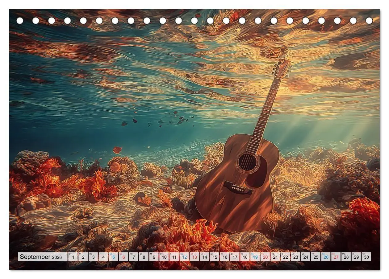 Bild: 9783516685329 | Saitenzauber - Gitarren im Bilderklang (Tischkalender 2026 DIN A5...