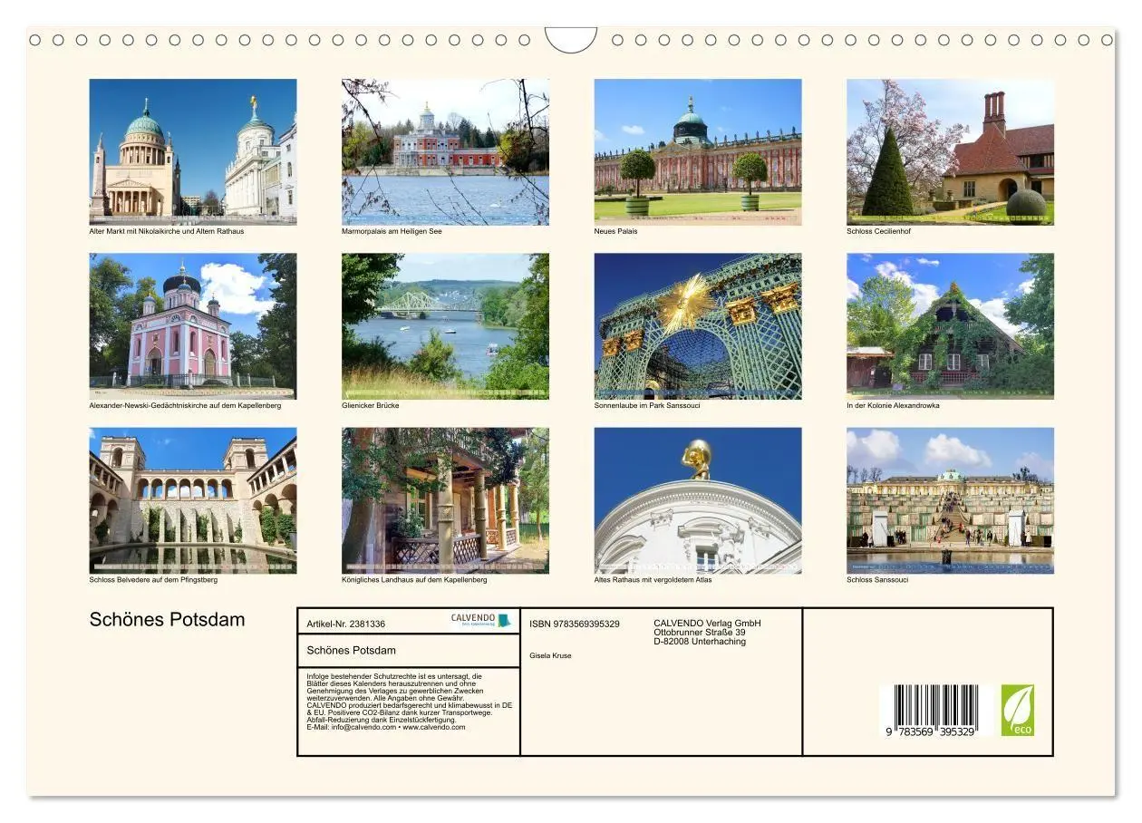 Bild: 9783569395329 | Schönes Potsdam (Wandkalender 2027 DIN A3 quer), CALVENDO...