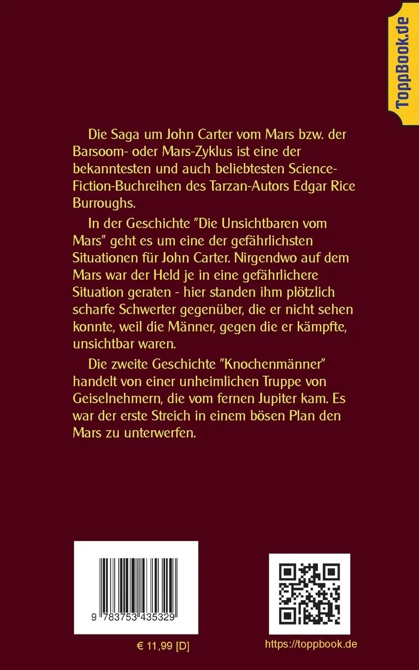 Rückseite: 9783753435329 | John Carter - Knochenmänner und die unsichtbaren vom Mars | Burroughs
