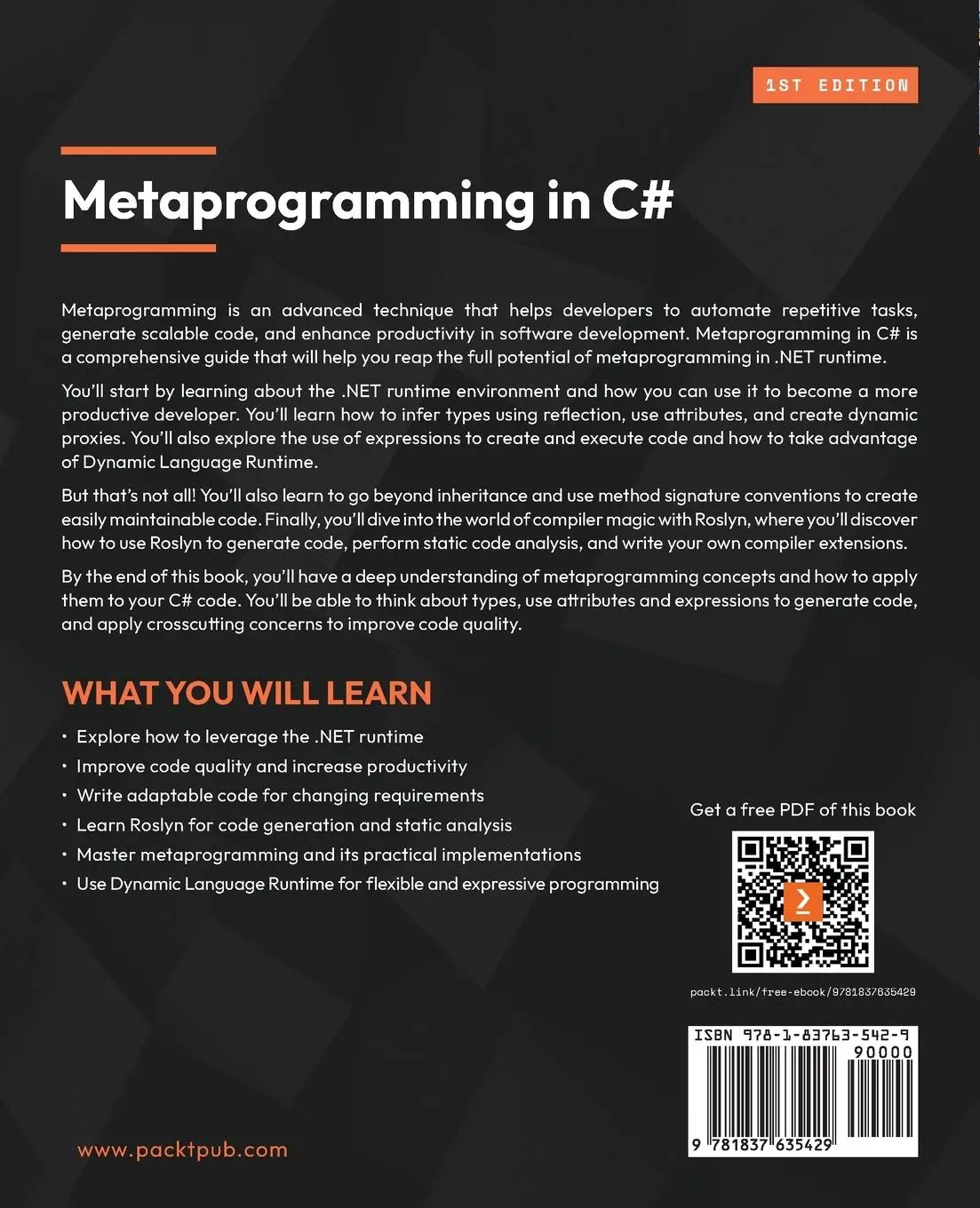 Rückseite: 9781837635429 | Metaprogramming in C | Einar Ingebrigtsen | Taschenbuch | Englisch