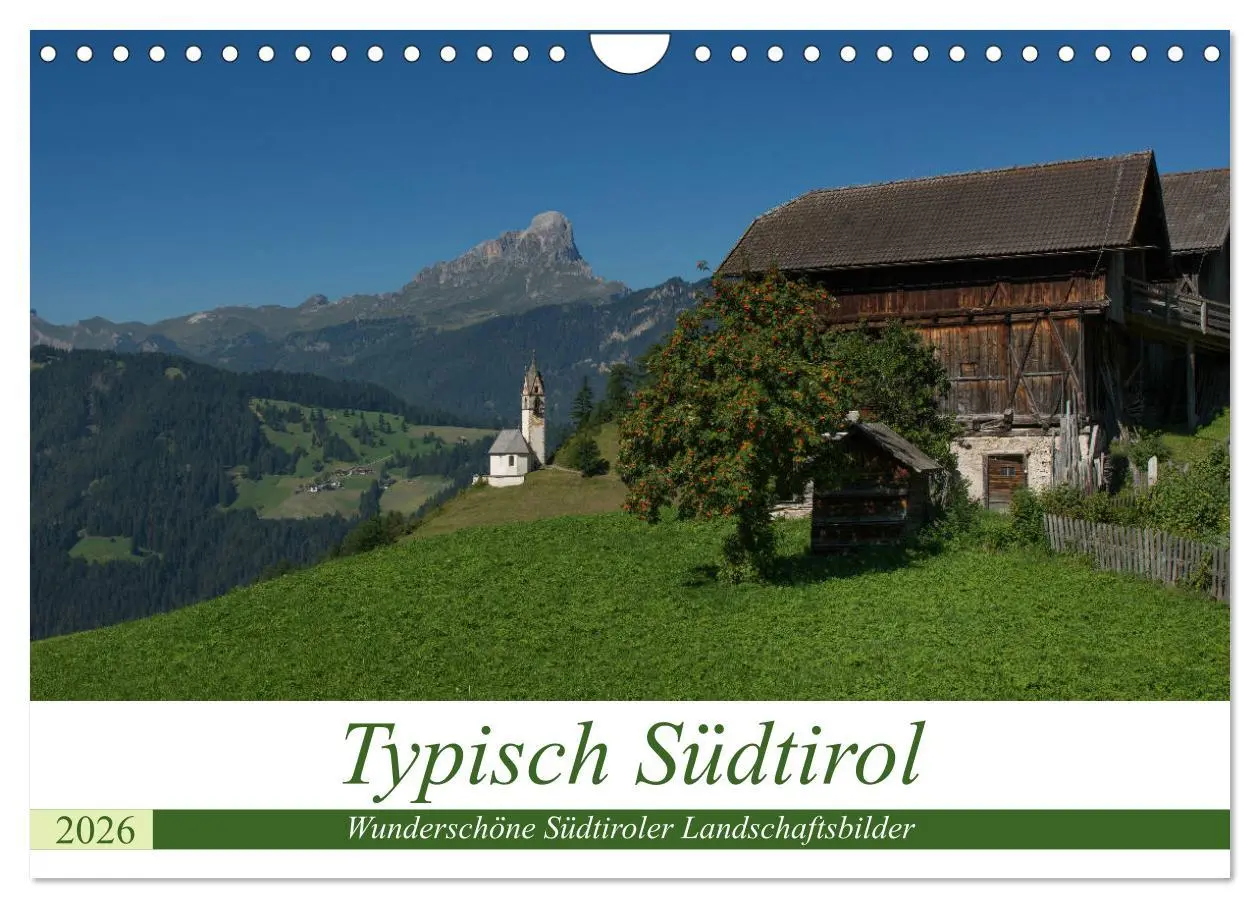 Cover: 9783457895429 | Typisch Südtirol (Wandkalender 2026 DIN A4 quer), CALVENDO...
