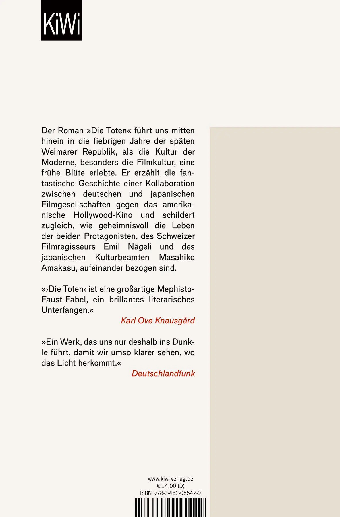 Rückseite: 9783462055429 | Die Toten | Roman | Christian Kracht | Taschenbuch | 224 S. | Deutsch