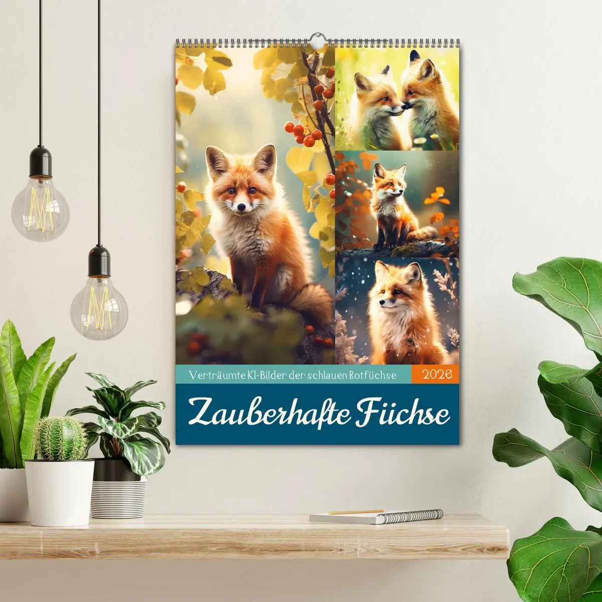 Bild: 9783516295429 | Zauberhafte Füchse (Wandkalender 2026 DIN A2 hoch), CALVENDO...