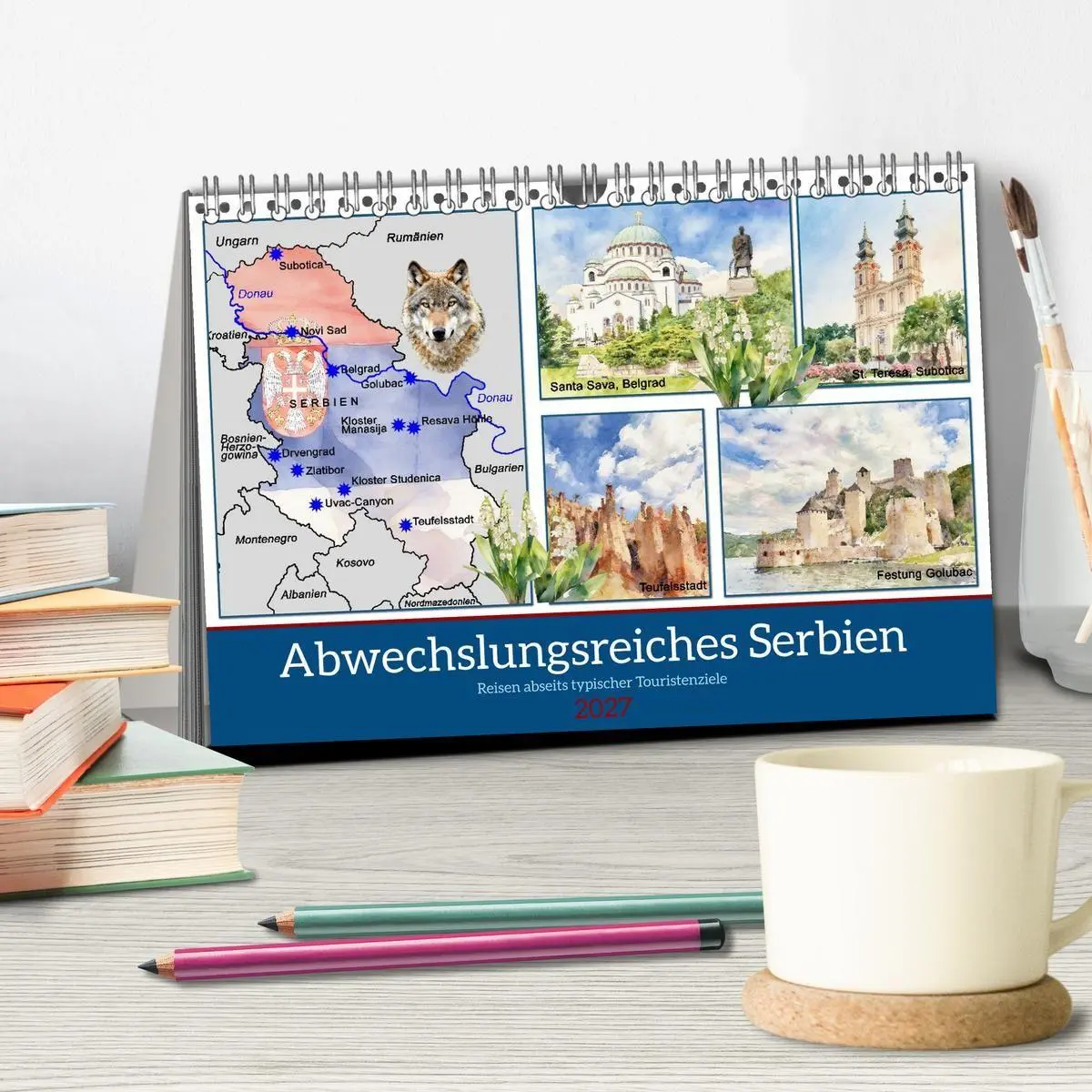 Bild: 9783516815429 | Abwechslungsreiches Serbien (Tischkalender 2027 DIN A5 quer),...