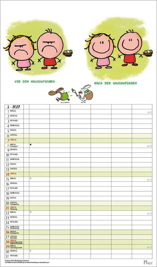 Bild: 9783819305429 | Unsere Familie ist die beste! 2027 | Verlag Korsch | Kalender | 14 S.