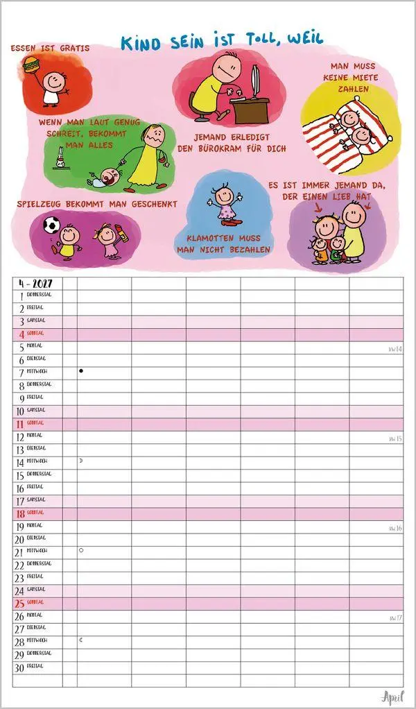 Bild: 9783819305429 | Unsere Familie ist die beste! 2027 | Verlag Korsch | Kalender | 14 S.